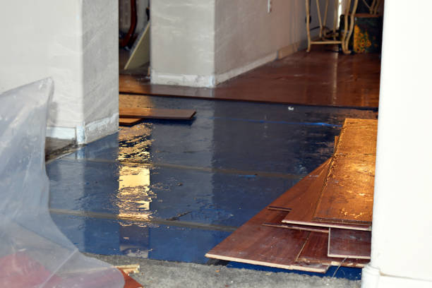 Professional Flood Damage Restoration technician working in Lansing, WV